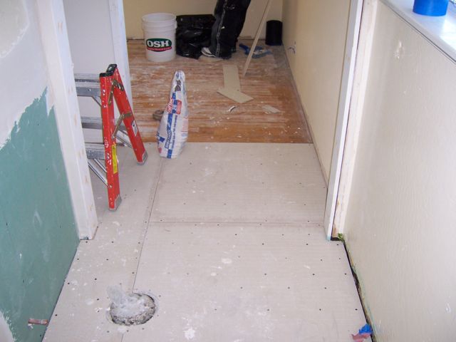Floor preparation for tiling